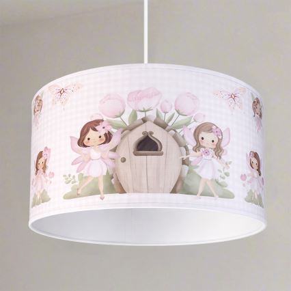 Brilagi - LED Dětský lustr na lanku BOBO 1xE27/60W/230V pr. 35 cm růžová/víly