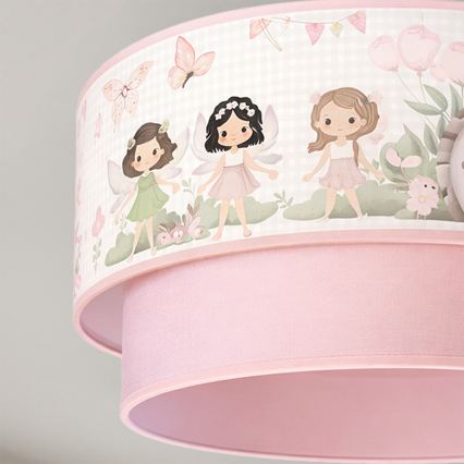 Brilagi - LED Dětský lustr na lanku BOBO 1xE27/60W/230V pr. 40 cm růžová/víly