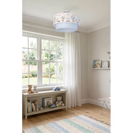Brilagi - LED Dětský přisazený lustr BOBO 1xE27/10W/230V pr. 40 cm krémová/modrá/medvídci