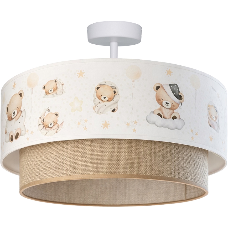 Brilagi-LED Dětský přisazený lustr BOBO 1xE27/60W/230V pr. 40 cm bílá/béž./medv.