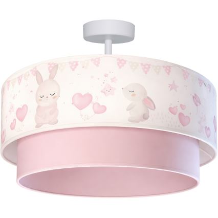 Brilagi-LED Dětský přisazený lustr BOBO 1xE27/60W/230V pr.40 cm krém./růž./král.