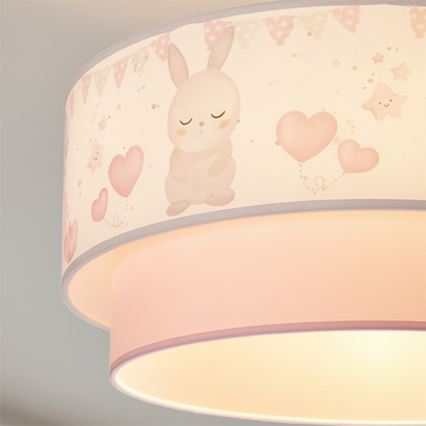 Brilagi-LED Dětský přisazený lustr BOBO 1xE27/60W/230V pr.40 cm krém./růž./král.