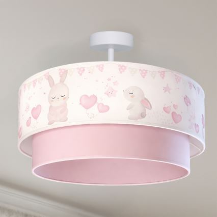 Brilagi-LED Dětský přisazený lustr BOBO 1xE27/60W/230V pr.40 cm krém./růž./král.