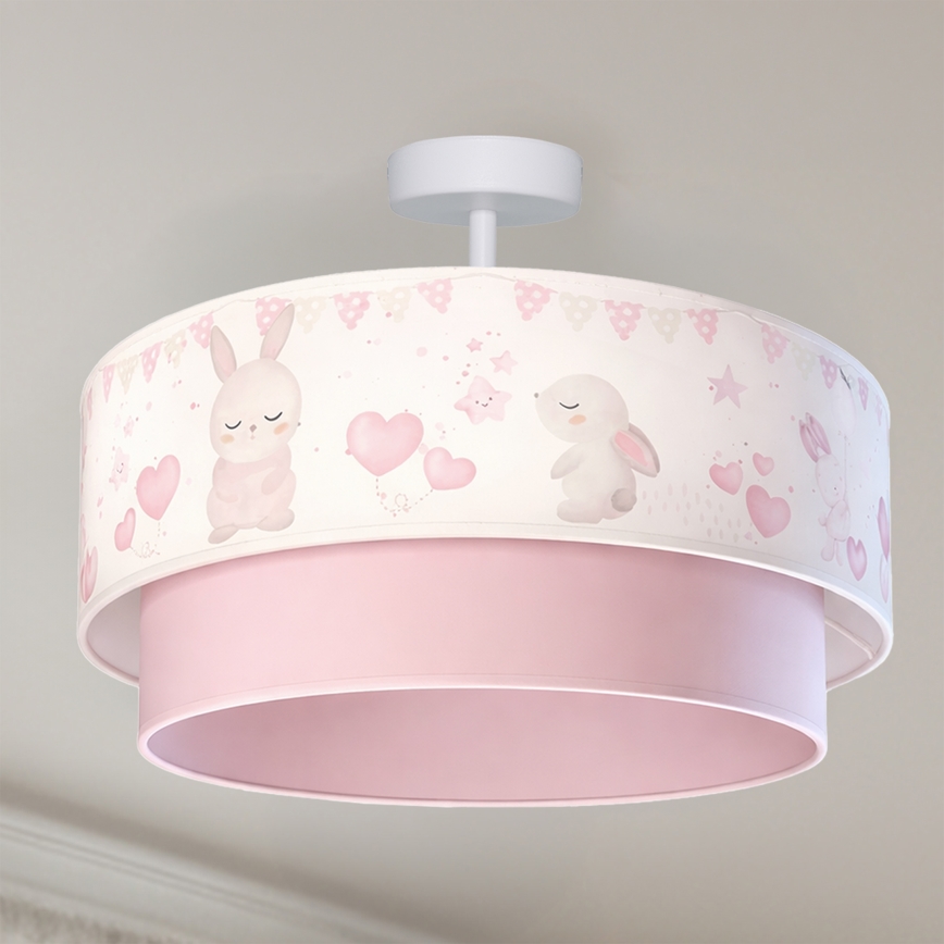 Brilagi-LED Dětský přisazený lustr BOBO 1xE27/60W/230V pr.40 cm krém./růž./král.