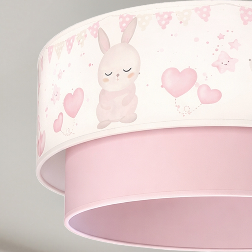 Brilagi-LED Dětský přisazený lustr BOBO 1xE27/60W/230V pr.40 cm krém./růž./král.