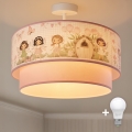 Brilagi - LED Dětský přisazený lustr BOBO 1xE27/60W/230V pr. 40 cm růžová/víly