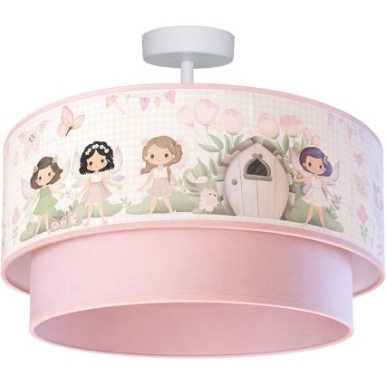 Brilagi - LED Dětský přisazený lustr BOBO 1xE27/60W/230V pr. 40 cm růžová/víly