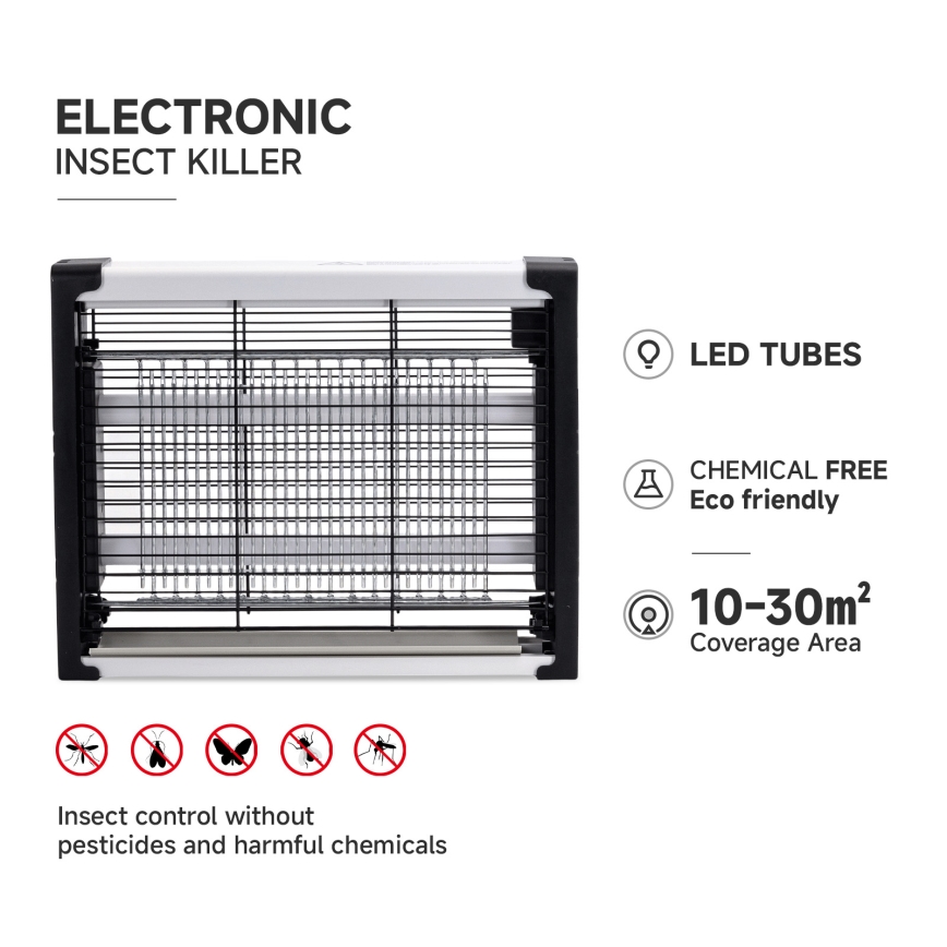 Brilagi - LED Elektrický lapač hmyzu UV 2xLED/3W/230V 30 m2