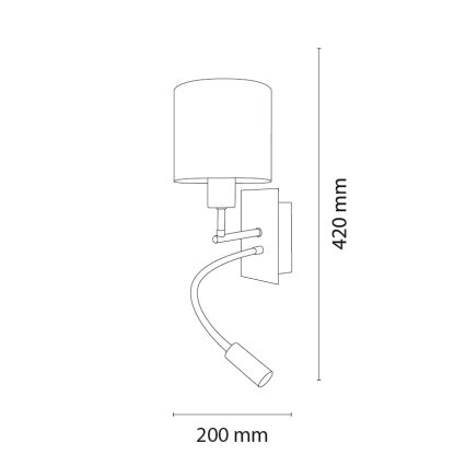 Brilagi - LED Dětská flexibilní nástěnná lampa BOBO 1xE27/25W/230V + LED/3W černá/bílá/růžová/baletky