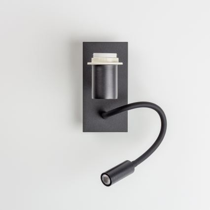 BRILAGI - LED Flexibilní nástěnná lampa BOBO 1xE27/25W/230V + LED/3W černá/růžová