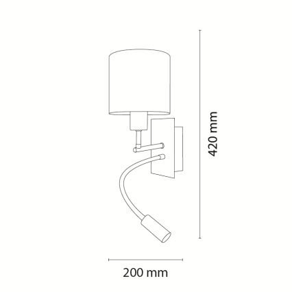 Brilagi - LED Dětská flexibilní nástěnná lampa BOBO 1xE27/25W/230V + LED/3W matný chrom/bílá/zvířátka
