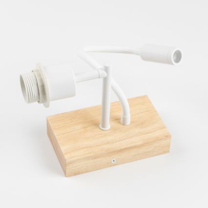 BRILAGI - LED Dětská flexibilní nástěnná lampa BOBO WOOD 1xE27/25W/230V + LED/3W dub/bílá/zvířátka