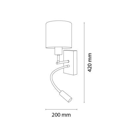 Brilagi - LED Dětská flexibilní nástěnná lampa BOBO WOOD 1xE27/25W/230V + LED/3W dub/černá/bílá/růžová/víly