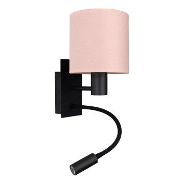 Brilagi - LED Flexibilní nástěnná lampa BOBO 1xE27/25W/230V + LED/3W černá/růžová