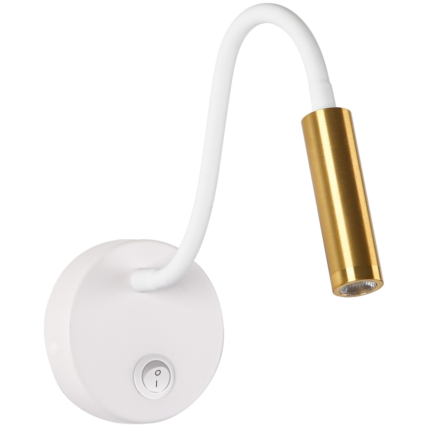 Brilagi - LED Flexibilní nástěnná lampa MAYA LED/3W/230V 4000K bílá/zlatá