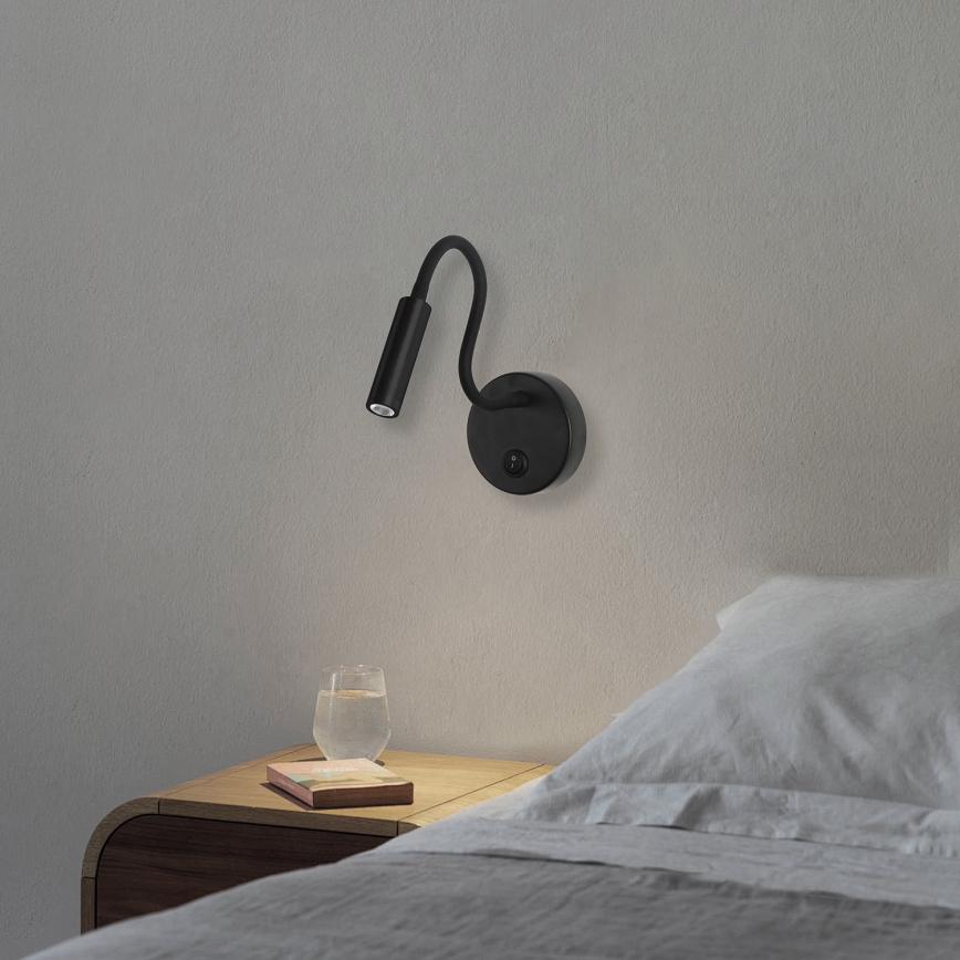 Brilagi - LED Flexibilní nástěnná lampa MAYA LED/3W/230V 4000K černá