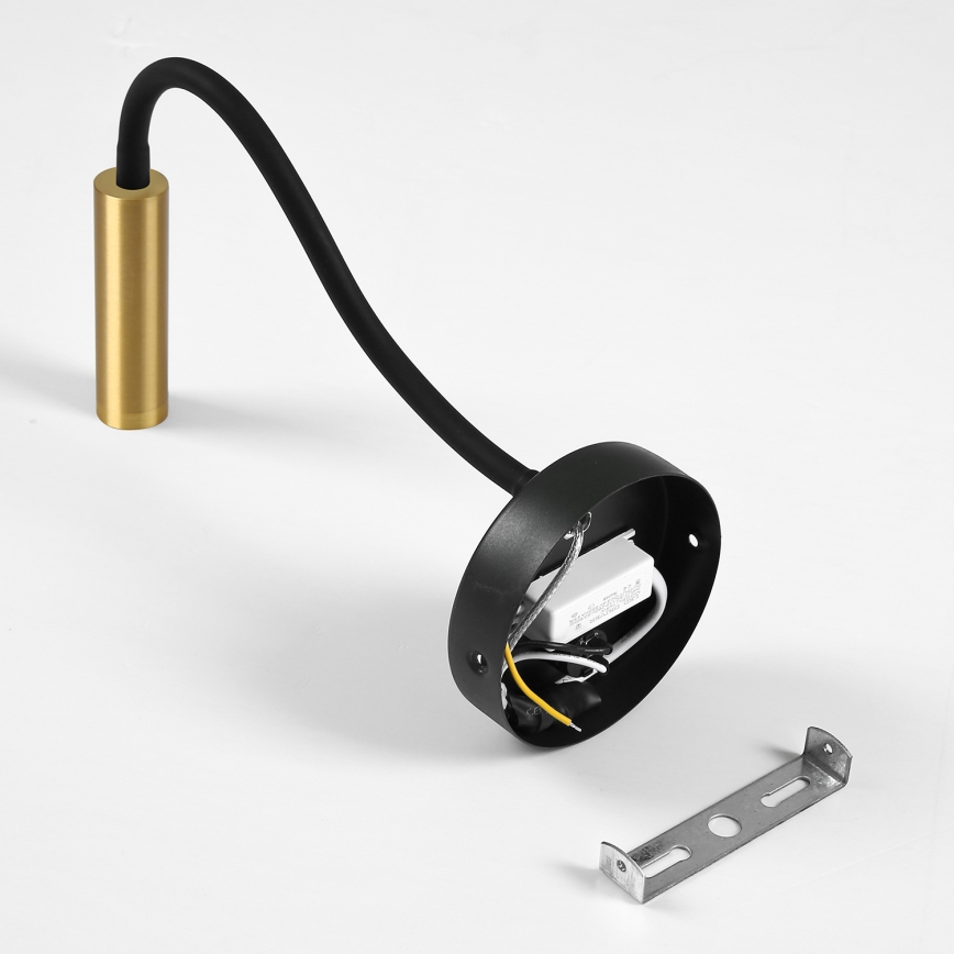 Brilagi - LED Flexibilní nástěnná lampa MAYA LED/3W/230V 4000K černá/zlatá