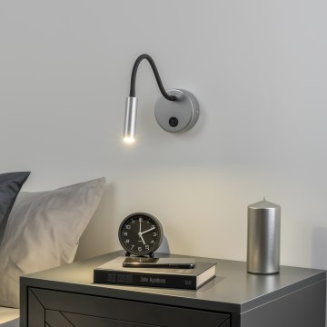 Brilagi - LED Flexibilní nástěnná lampa MAYA LED/3W/230V 4000K stříbrná