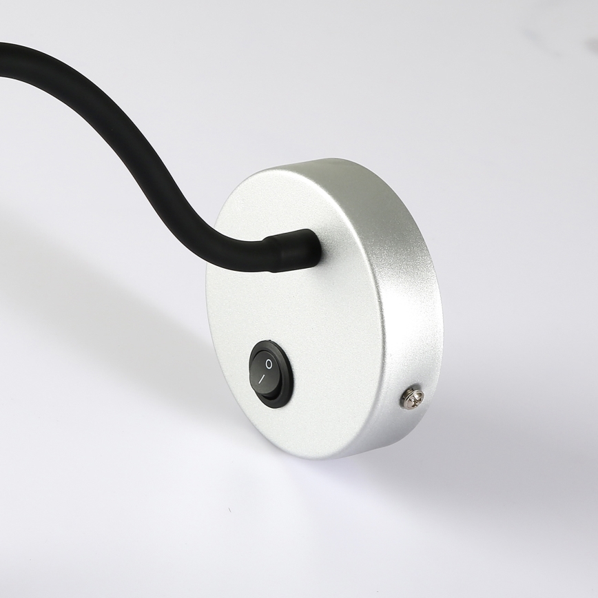 Brilagi - LED Flexibilní nástěnná lampa MAYA LED/3W/230V 4000K stříbrná