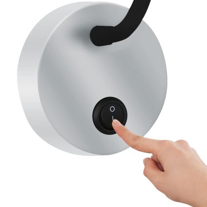 Brilagi - LED Flexibilní nástěnná lampa MAYA LED/3W/230V 4000K stříbrná