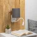 Brilagi - LED Flexibilní nástěnná lampa NUBILA 1xE27/25W/230V + LED/3W bílá/antracit
