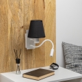 Brilagi - LED Flexibilní nástěnná lampa NUBILA 1xE27/25W/230V + LED/3W bílá/černá