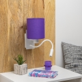 Brilagi - LED Flexibilní nástěnná lampa NUBILA 1xE27/25W/230V + LED/3W bílá/fialová
