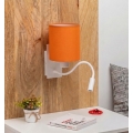 Brilagi - LED Flexibilní nástěnná lampa NUBILA 1xE27/25W/230V + LED/3W bílá/oranžová