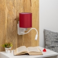 Brilagi - LED Flexibilní nástěnná lampa NUBILA 1xE27/25W/230V + LED/3W bílá/pompejská červená