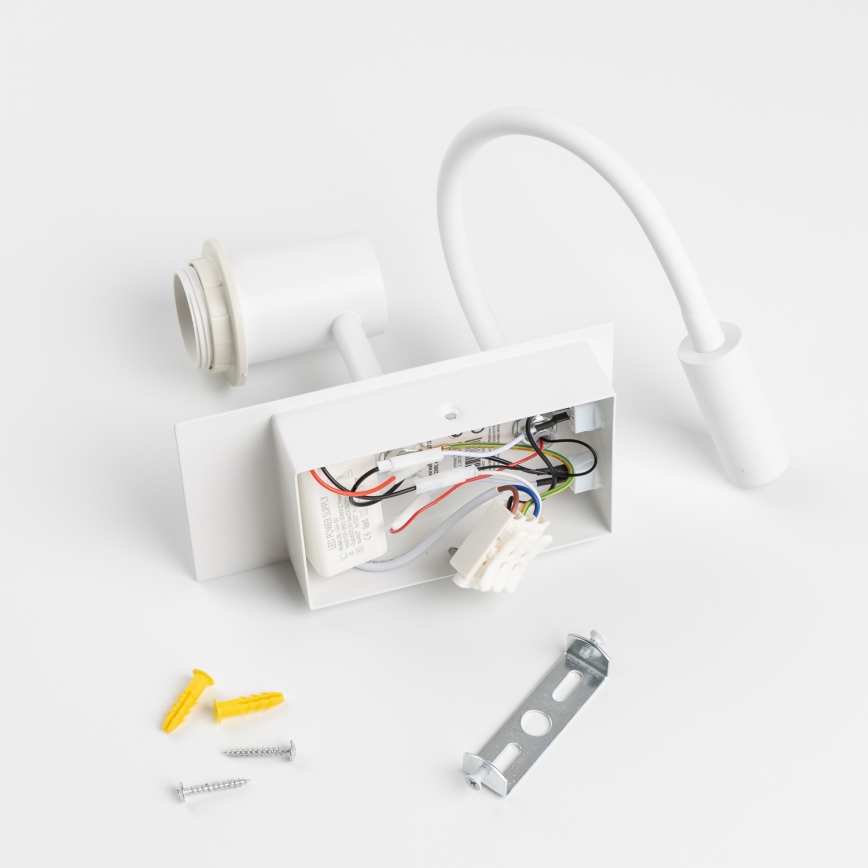 Brilagi - LED Flexibilní nástěnná lampa NUBILA 1xE27/25W/230V + LED/3W bílá/žlutá