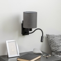 Brilagi - LED Flexibilní nástěnná lampa NUBILA 1xE27/25W/230V + LED/3W černá/antracit