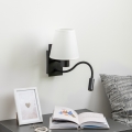 Brilagi - LED Flexibilní nástěnná lampa NUBILA 1xE27/25W/230V + LED/3W černá/bílá