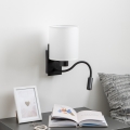 Brilagi - LED Flexibilní nástěnná lampa NUBILA 1xE27/25W/230V + LED/3W černá/bílá