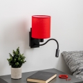 Brilagi - LED Flexibilní nástěnná lampa NUBILA 1xE27/25W/230V + LED/3W černá/červená