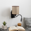 Brilagi - LED Flexibilní nástěnná lampa NUBILA 1xE27/25W/230V + LED/3W černá/hnědá