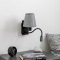 Brilagi - LED Flexibilní nástěnná lampa NUBILA 1xE27/25W/230V + LED/3W černá/šedá