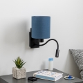 Brilagi - LED Flexibilní nástěnná lampa NUBILA 1xE27/25W/230V + LED/3W černá/tmavě modrá