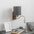 Brilagi - LED Flexibilní nástěnná lampa NUBILA 1xE27/25W/230V + LED/3W matný chrom/antracit