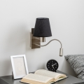 Brilagi - LED Flexibilní nástěnná lampa NUBILA 1xE27/25W/230V + LED/3W matný chrom/černá