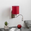 Brilagi - LED Flexibilní nástěnná lampa NUBILA 1xE27/25W/230V + LED/3W matný chrom/pompejská červená