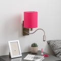 Brilagi - LED Flexibilní nástěnná lampa NUBILA 1xE27/25W/230V + LED/3W matný chrom/růžová