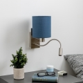 Brilagi - LED Flexibilní nástěnná lampa NUBILA 1xE27/25W/230V + LED/3W matný chrom/tmavě modrá