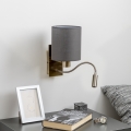 Brilagi - LED Flexibilní nástěnná lampa NUBILA 1xE27/25W/230V + LED/3W mosaz/antracit
