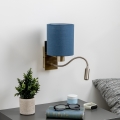 Brilagi - LED Flexibilní nástěnná lampa NUBILA 1xE27/25W/230V+ LED/3W mosaz/tmavě modrá