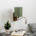 Brilagi - LED Flexibilní nástěnná lampa NUBILA 1xE27/25W/230V + LED/3W mosaz/zelená