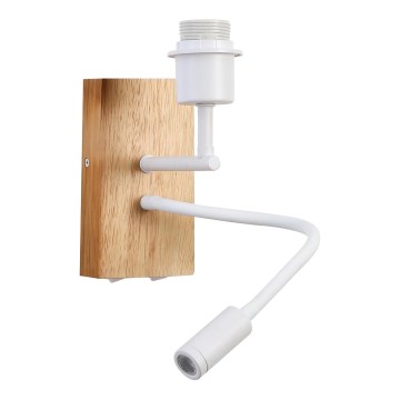 Brilagi - LED Flexibilní nástěnná lampa NUBILA WOOD 1xE27/25W/230V + LED/3W dub/bílá