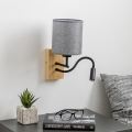 Brilagi - LED Flexibilní nástěnná lampa NUBILA WOOD 1xE27/25W/230V + LED/3W dub/šedá