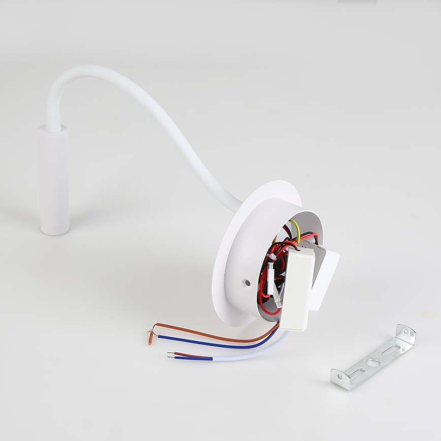 Brilagi - LED Flexibilní nástěnná lampa s USB portem MAYA LED/3W/230V 4000K bílá