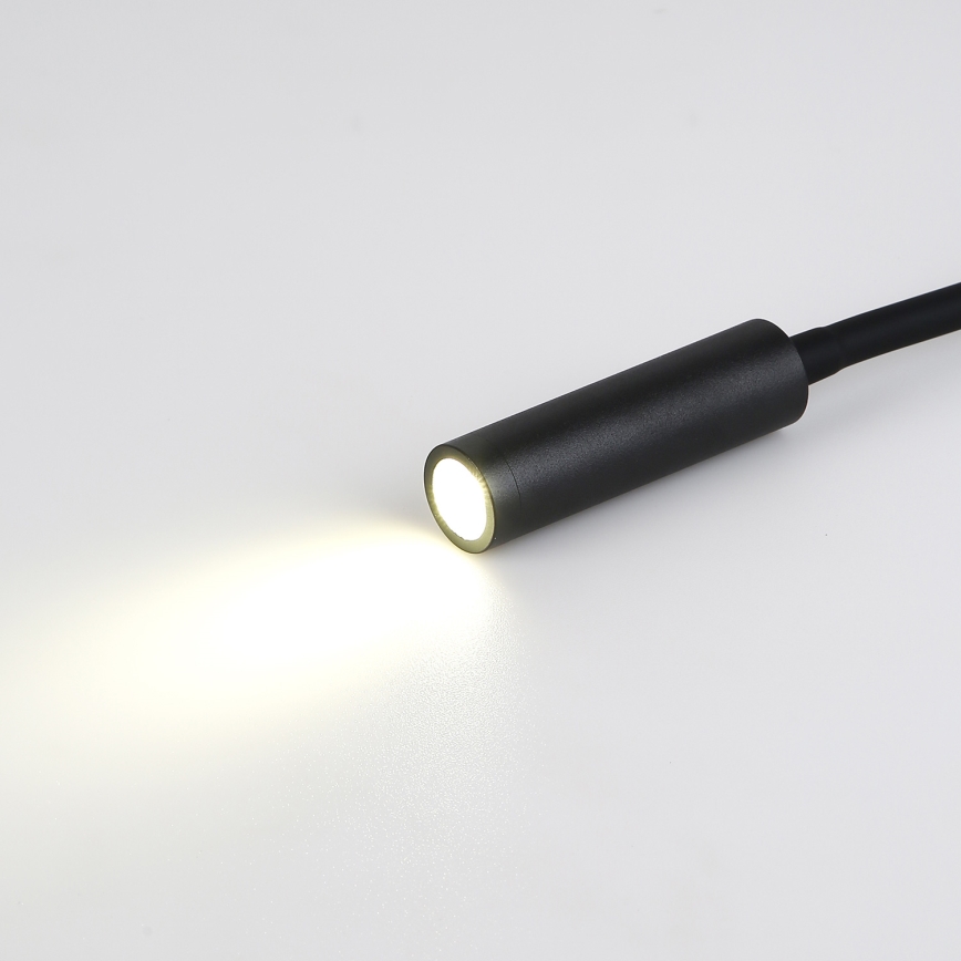 Brilagi - LED Flexibilní nástěnná lampa s USB portem MAYA LED/3W/230V 4000K černá