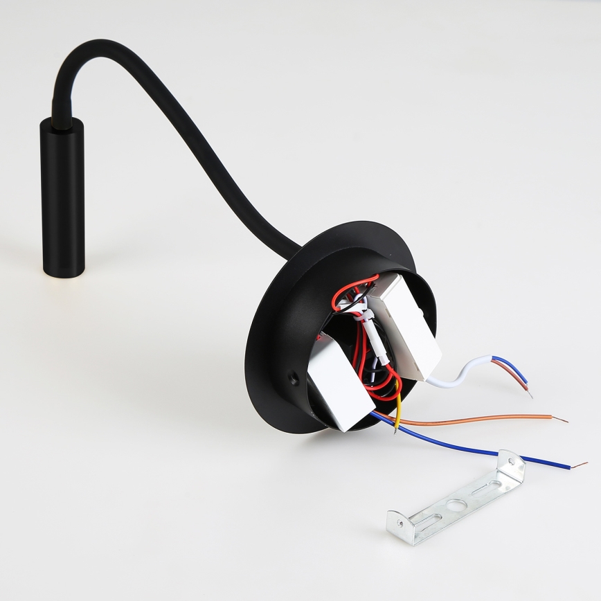 Brilagi - LED Flexibilní nástěnná lampa s USB portem MAYA LED/3W/230V 4000K černá